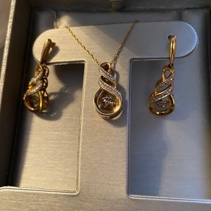 Pendant and earring set
